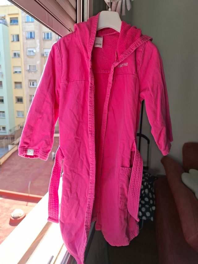 Albornoz niña rosa talla 5