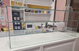 Vitrina expositora de cristal