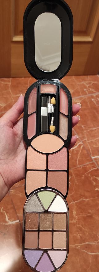 Mini maletín Maquillaje Negro y Plateado