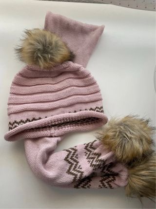 Conjunto Lolittos Gorro y Bufanda Rosa