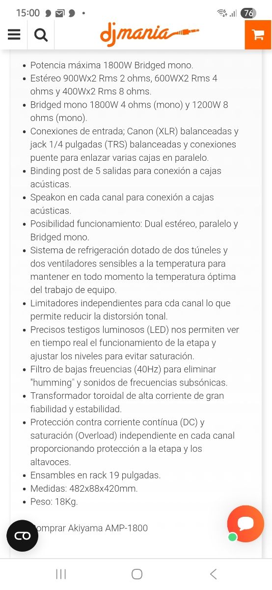 Etapa de Potencia Akiyama APM1800