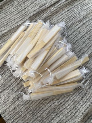 Pack 100 abanicos blancos