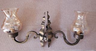 Coppia Applique Vetro Ambra