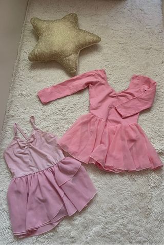 Malla de ballet rosa con tutú