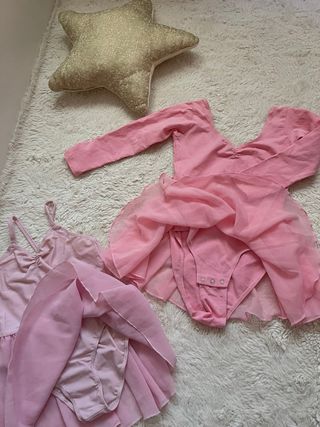 Malla de ballet rosa con tutú