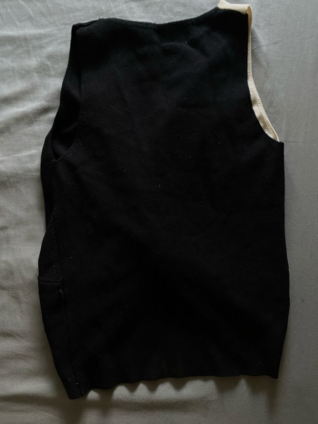 Top Vinceotto Mujer Beige y Negro