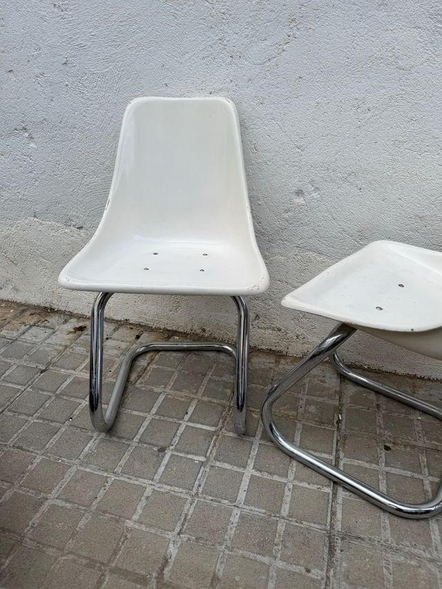 3 Sillas Diseño Años 70 Fibra Vidrio