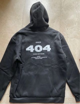Sudadera Negra 404 HUMAN NOT FOUND