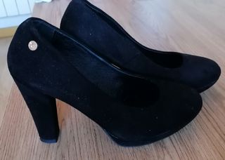 Zapatos de ante negros talla 36