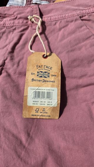 Pantalón Corto Fat Face Rosa Talla 38