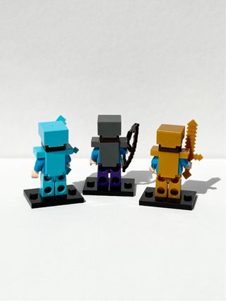 Steve 3 armatura oro diamante Lego Minecraft Set