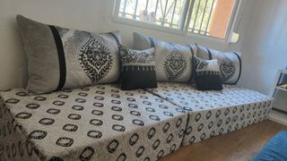Sillón marroquí tela y terciopelo