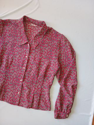 Camisa Vintage Paisley Roja