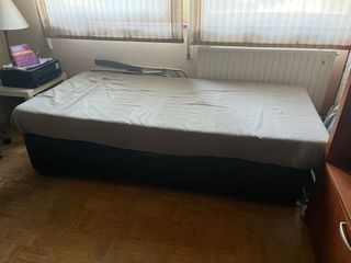 Cama individual 90 cm, con canapé abatible
