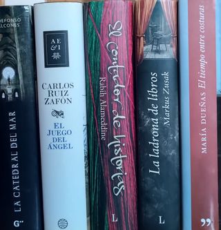 Lote 5 Libros: Ruiz Zafón, Zusak, Dueñas