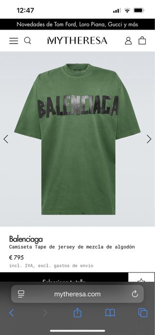 Camiseta Balenciaga verde