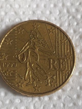 Moneta 10 centesimi Francia 1999