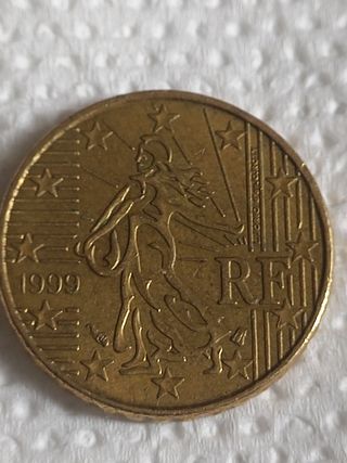 Moneta 10 centesimi Francia 1999