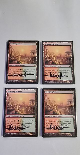 4x Stomping Ground MTG Shocklands Firmadas