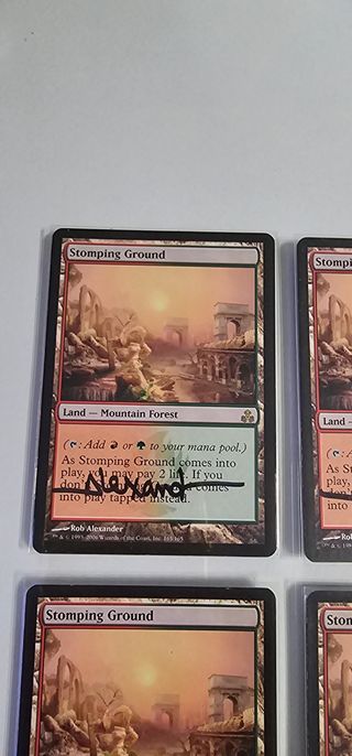 4x Stomping Ground MTG Shocklands Firmadas