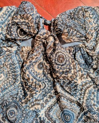 Blusa ONLY Tirantes Volantes Azul
