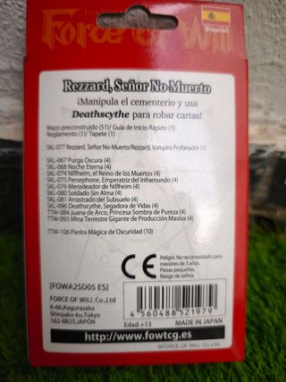 Force of Will: Mazo de Oscuridad Rezzard
