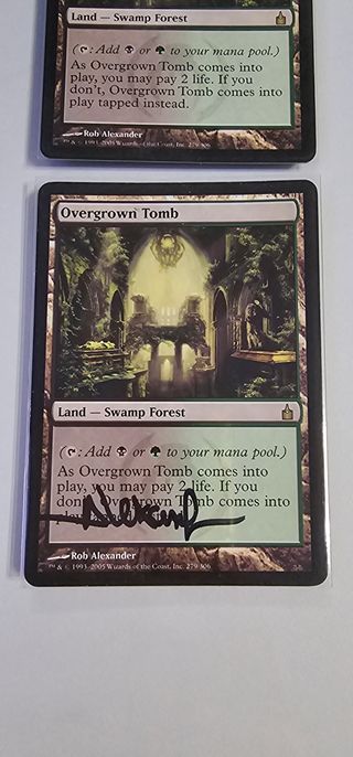 Overgrown Tomb MTG Carta Firmada