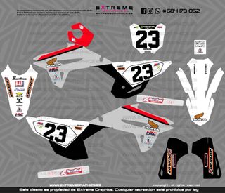 Crf 450 r 2023 kit plásticos, adhesivos , funda.
