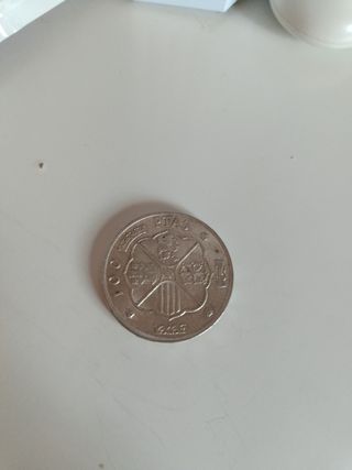 Moneda de Plata 100 pesetas Franco Caudillo de Esp
