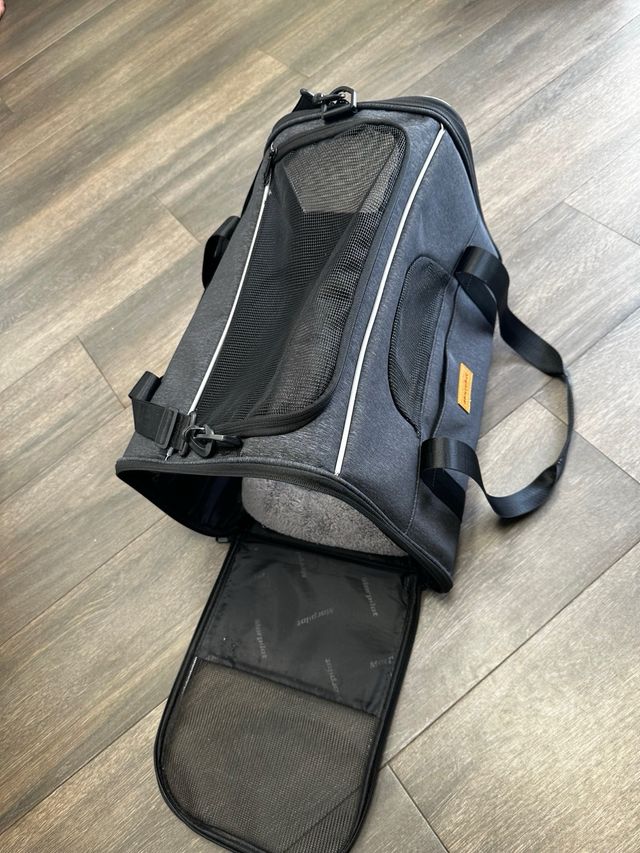 Transportín Perro/Gato Negro/Gris