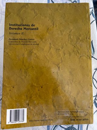 Instituciones de Derecho Mercantil