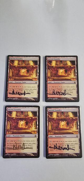 4x Sacred Foundry Mtg Cards