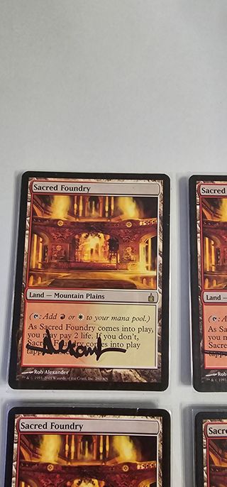 4x Sacred Foundry Mtg Cards