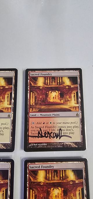 4x Sacred Foundry Mtg Cards