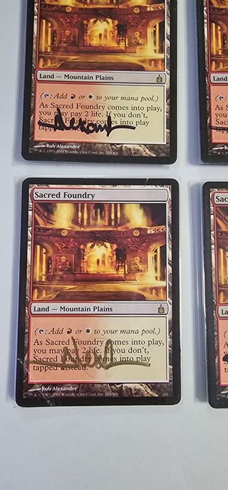 4x Sacred Foundry Mtg Cards
