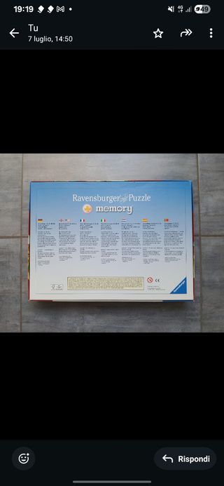 Puzzle e Memory Bing Ravensburger