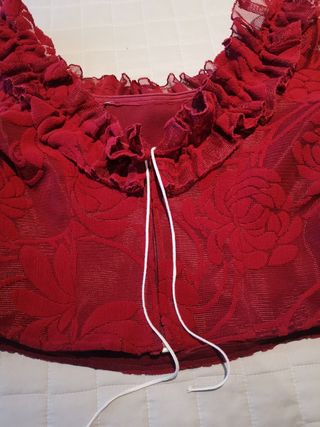Camisa flamenca granate talla 44