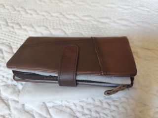 Billetera Larga vintage en auténtica piel.