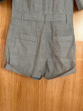 Mono corto Oysho rayas gris talla S