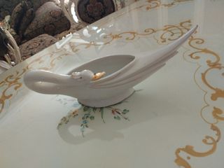 Cigno portaoggetti vintage in ceramica