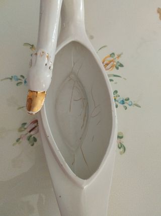 Cigno portaoggetti vintage in ceramica