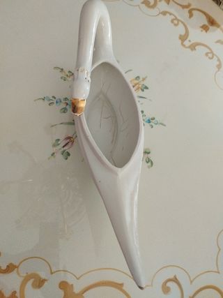 Cigno portaoggetti vintage in ceramica