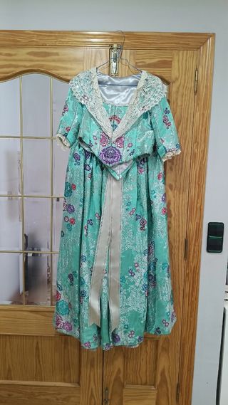 Traje Fallera S. XVIII Verde Agua