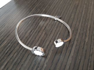 Pulsera Lotus Plata y Blanco