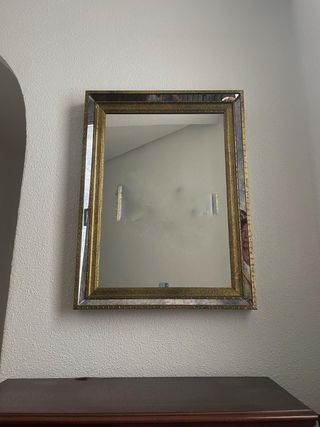 Espejo Clásico Dorado y Plateado