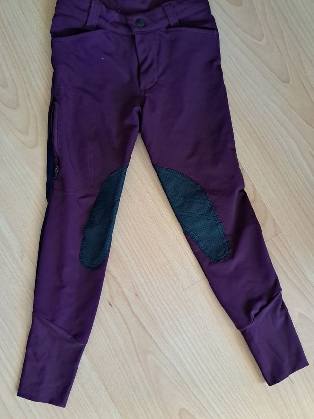 Pantalón equitación niña morado talla 8