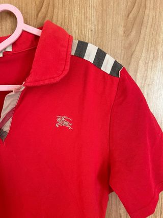 Vestido Polo Burberry Rojo Corto