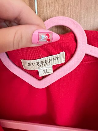 Vestido Polo Burberry Rojo Corto