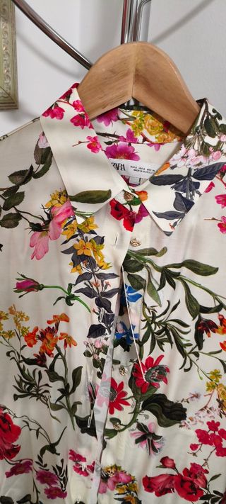 Camisa Zara Floral Talla S