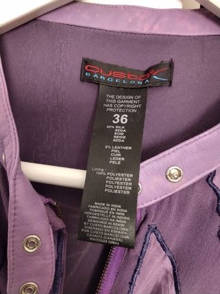 Cazadora Custo Barcelona Morada Talla 36